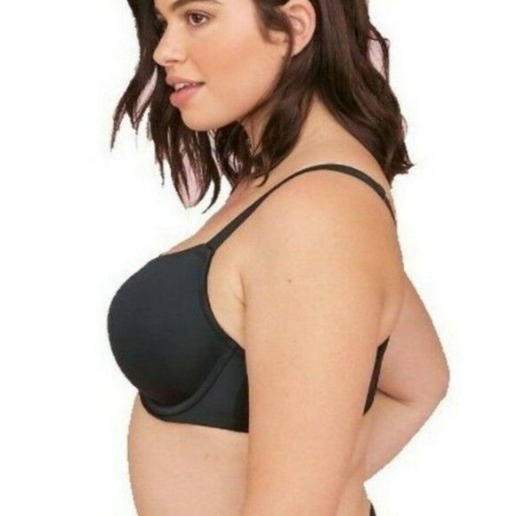 Lane Bryant Cacique Women Bra French Full Coverage Lightly Lined 46DD Black - Picture 8 of 10